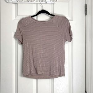 3/$20 ☀️ GUC Striped American Eagle Crew Neck Baby Tee